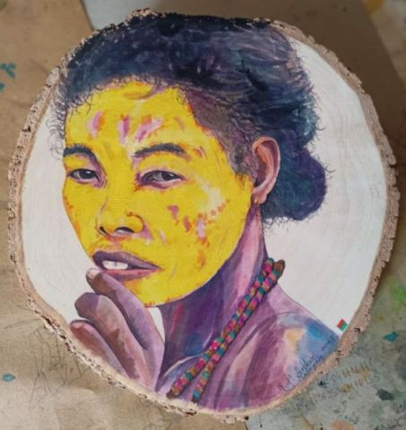 Masonjoany Aquarelle sur BOIS